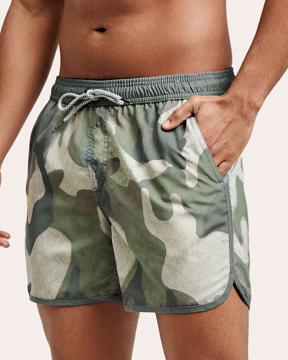 Men's Camo Swim Trunks - Quick-Dry, Stylish Camo Pattern – Maamgic