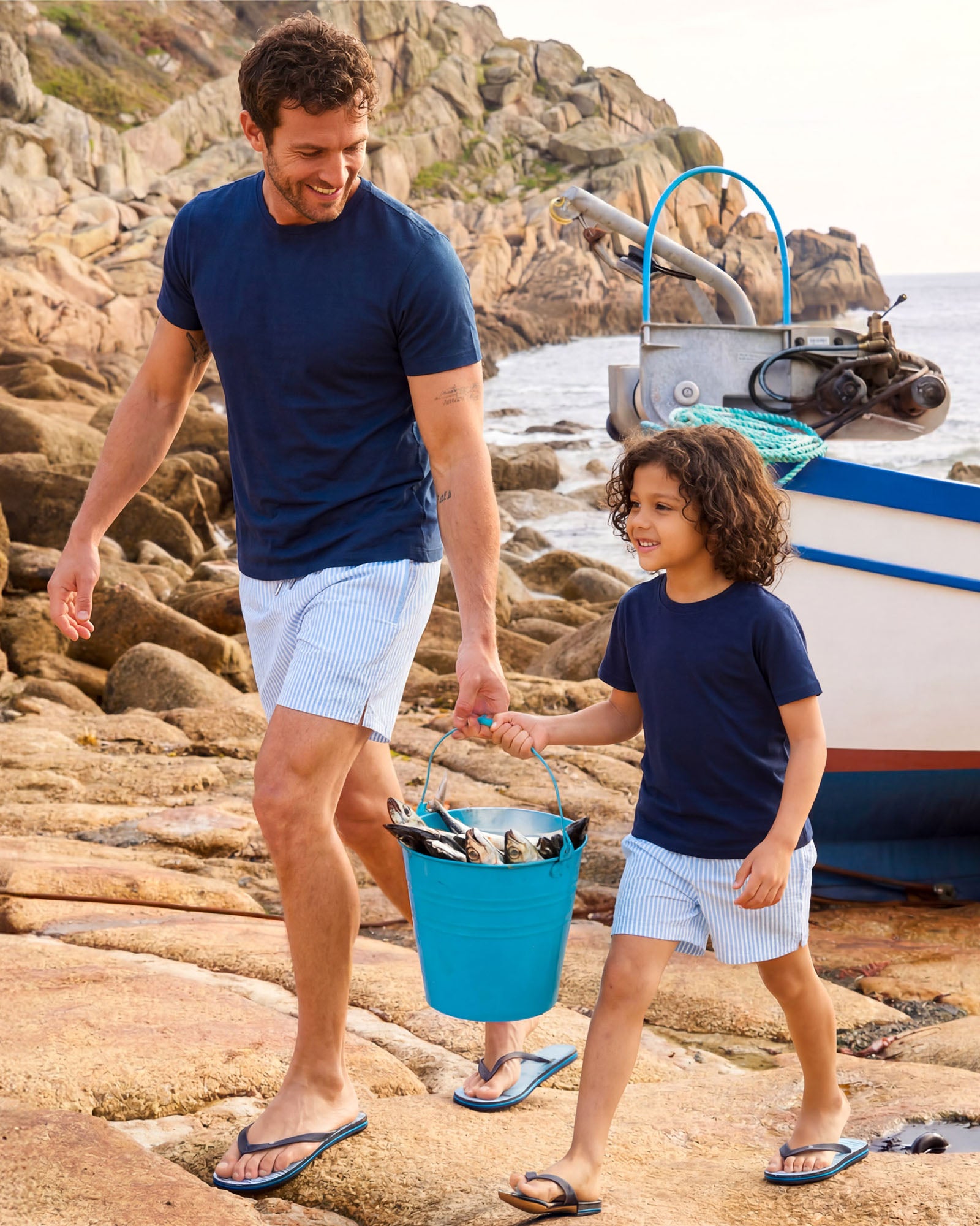 CoastSweet Kids Striped Swim Trunks
