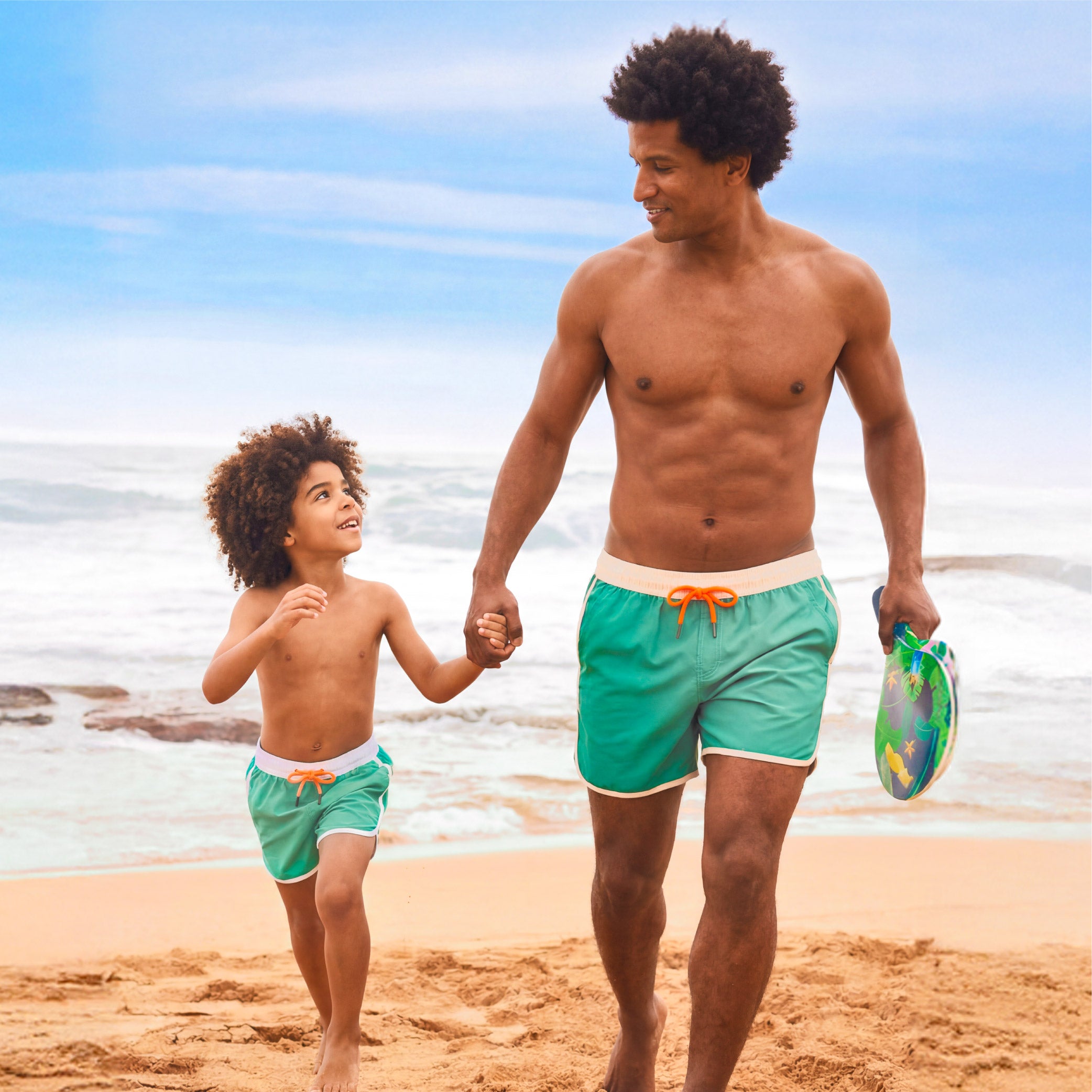 Retro 70s Kids Comfy Swim Trunks