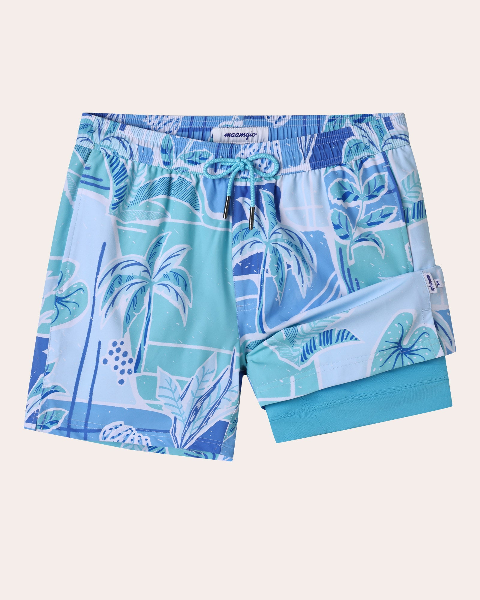 Breeza Aqua Tropical Swim Trunks