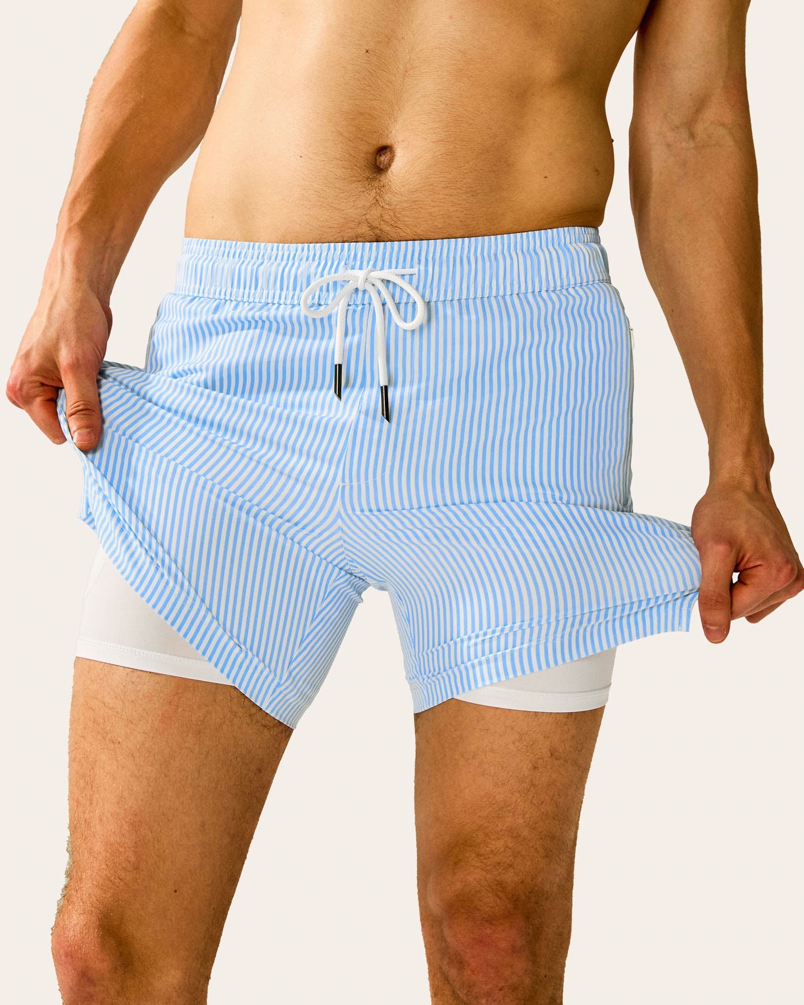 CoastSweet II Striped Swim Trunks