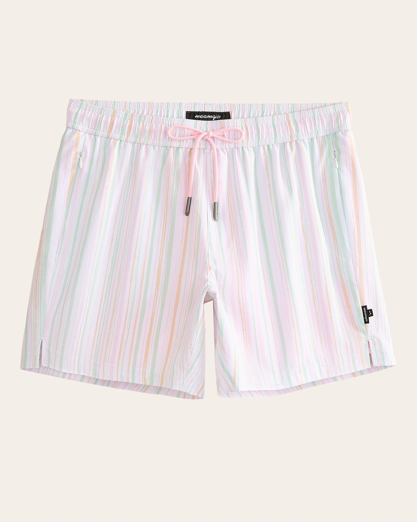 CoastSweet Striped Print Swim Trunks