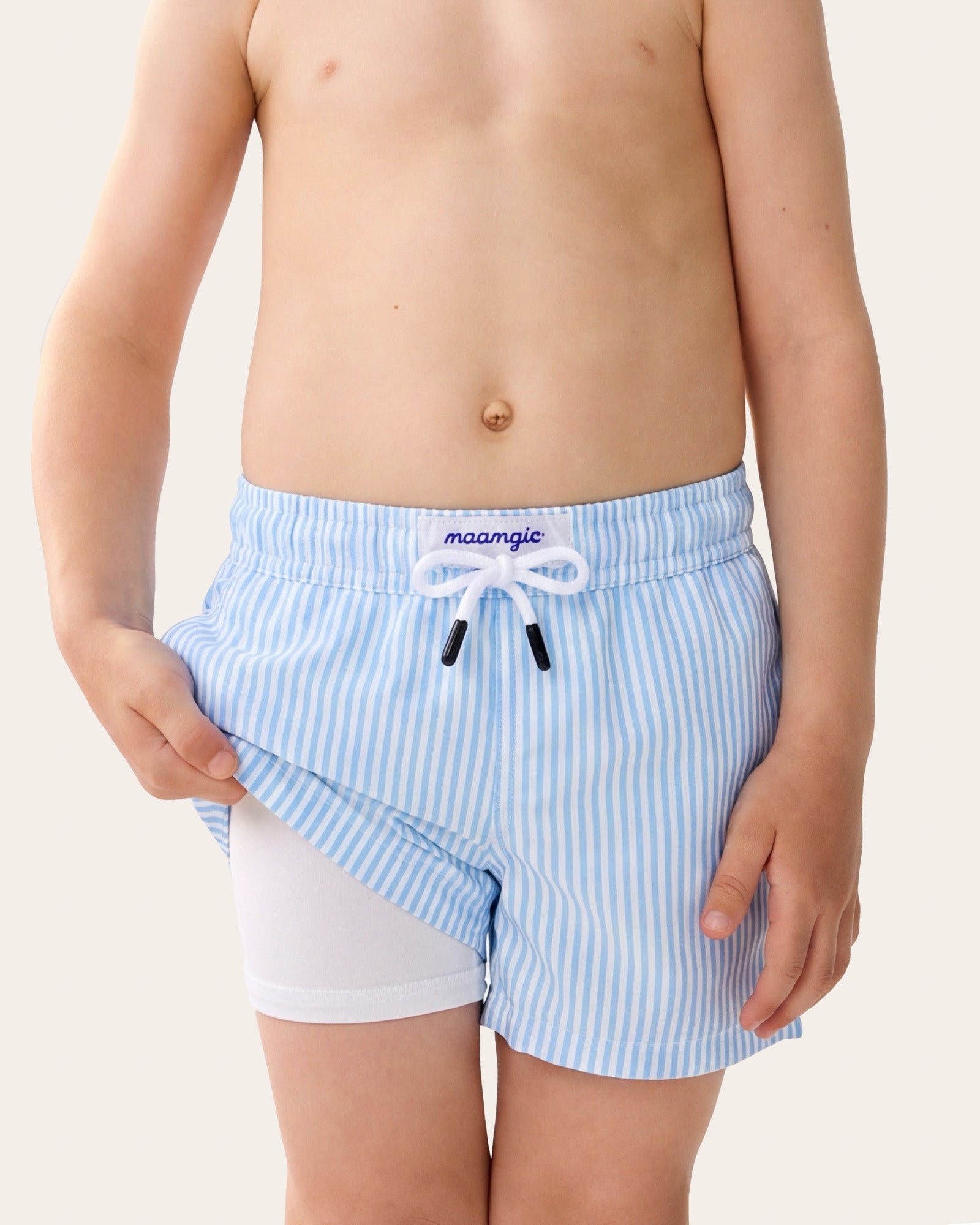 CoastSweet Kids Striped Swim Trunks
