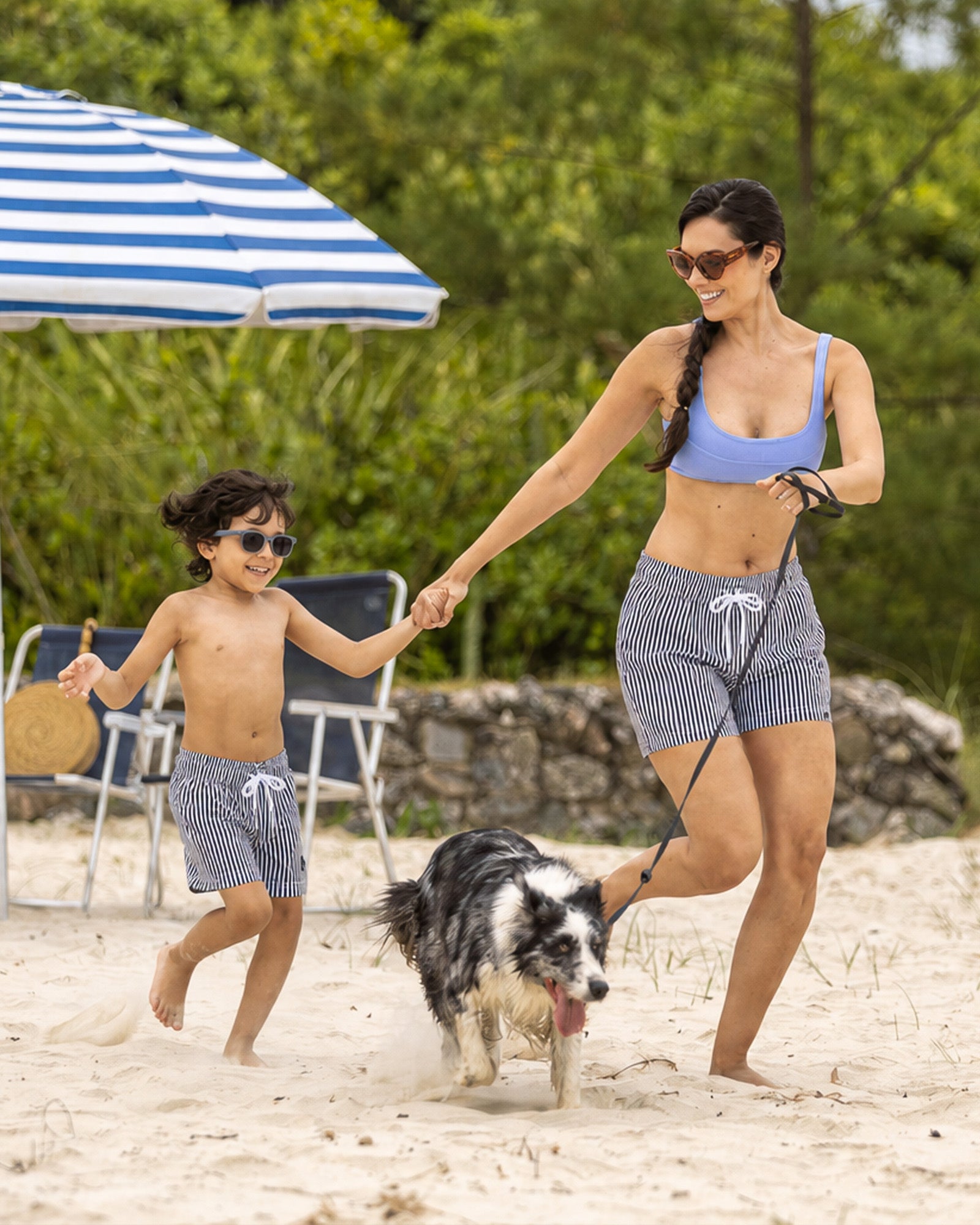 CoastSweet Kids Striped Swim Trunks