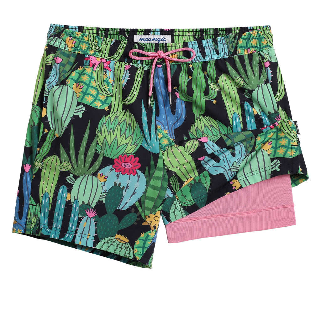 Maamgic5.5Inseam2in1StretchShortLinerGreenCactusSwimShorts_2