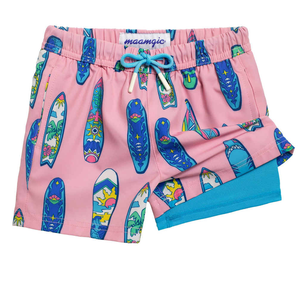 Maamgic_2in1StretchShortLinerPinkPaddleBoardKidsSwimShorts_2