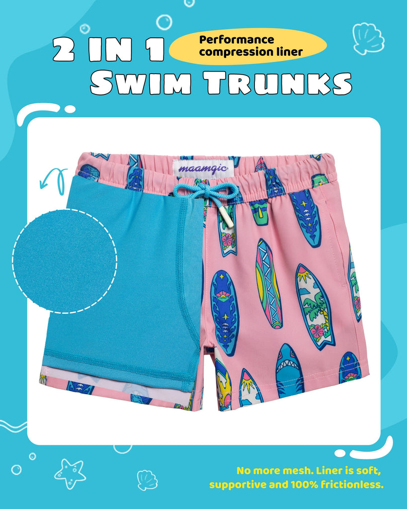 Maamgic_2in1StretchShortLinerPinkPaddleBoardKidsSwimShorts_4