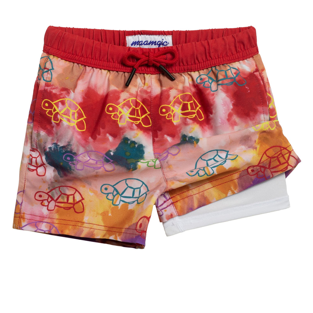 Maamgic_2in1StretchShortLinerRedLittleTurtleKidsSwimShorts_2