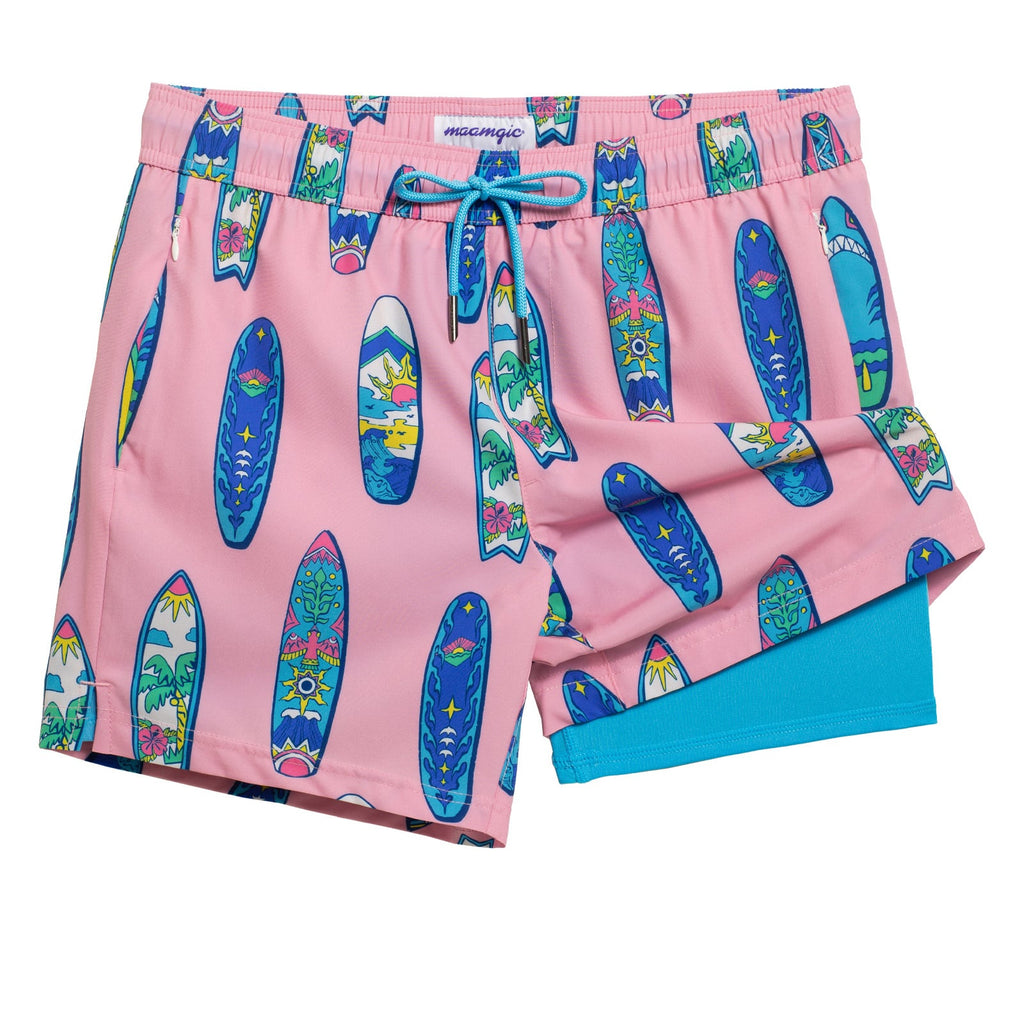 Maamgic_5.5Inseam2in1StretchShortLinerPinkPaddleBoardSwimShorts_2