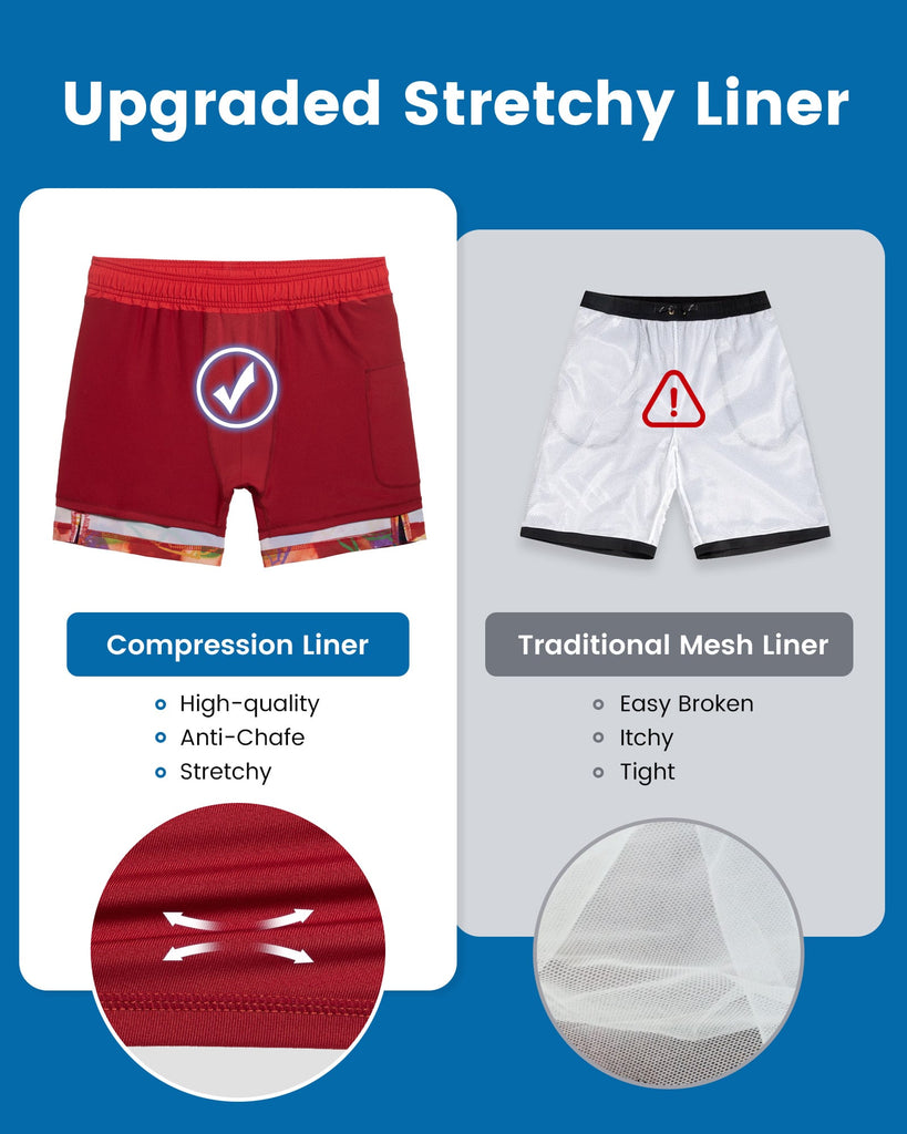 Maamgic_5.5Inseam2in1StretchShortLinerRedSeaTurtleSwimShorts_1