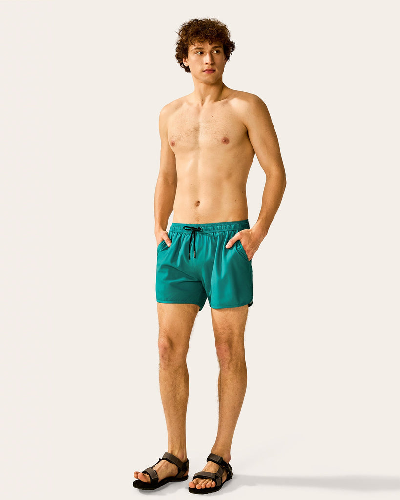SunPop Short Liner Swim Trunks, Cyan | Maamgic