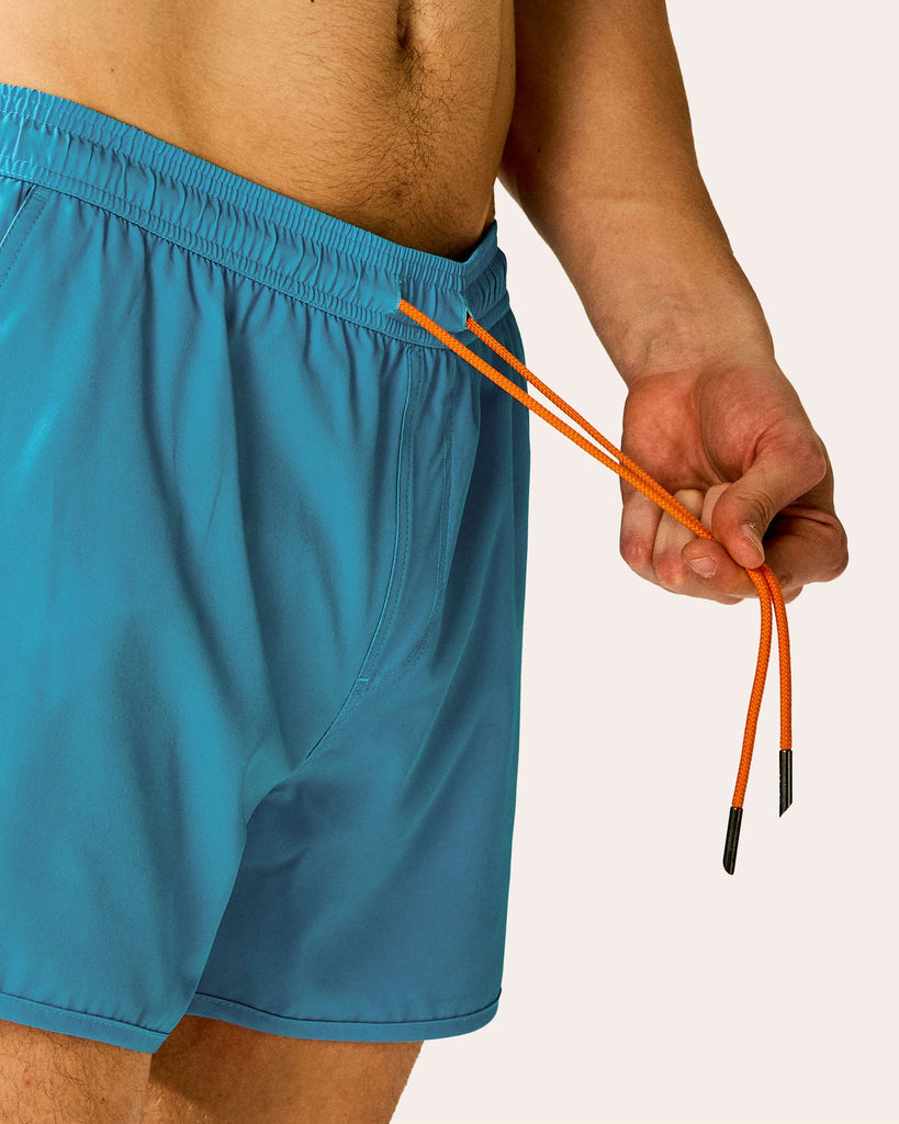 SunPop Short Liner Swim Trunks, Blue and Orange | Maamgic