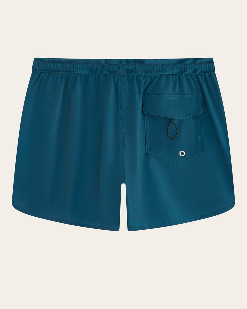 SunPop Short Liner Swim Trunks, Navy Blue and Beige | Maamgic