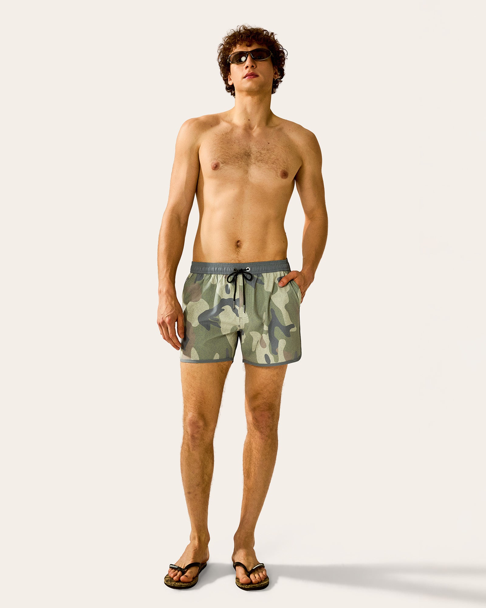 RetroRuseII Camo Swim Trunks