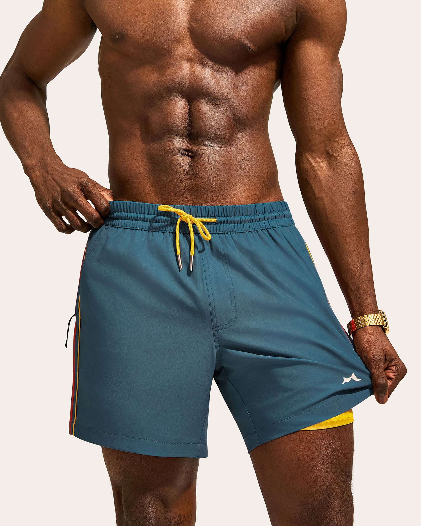 RetroWave Side Striped Swim Shorts