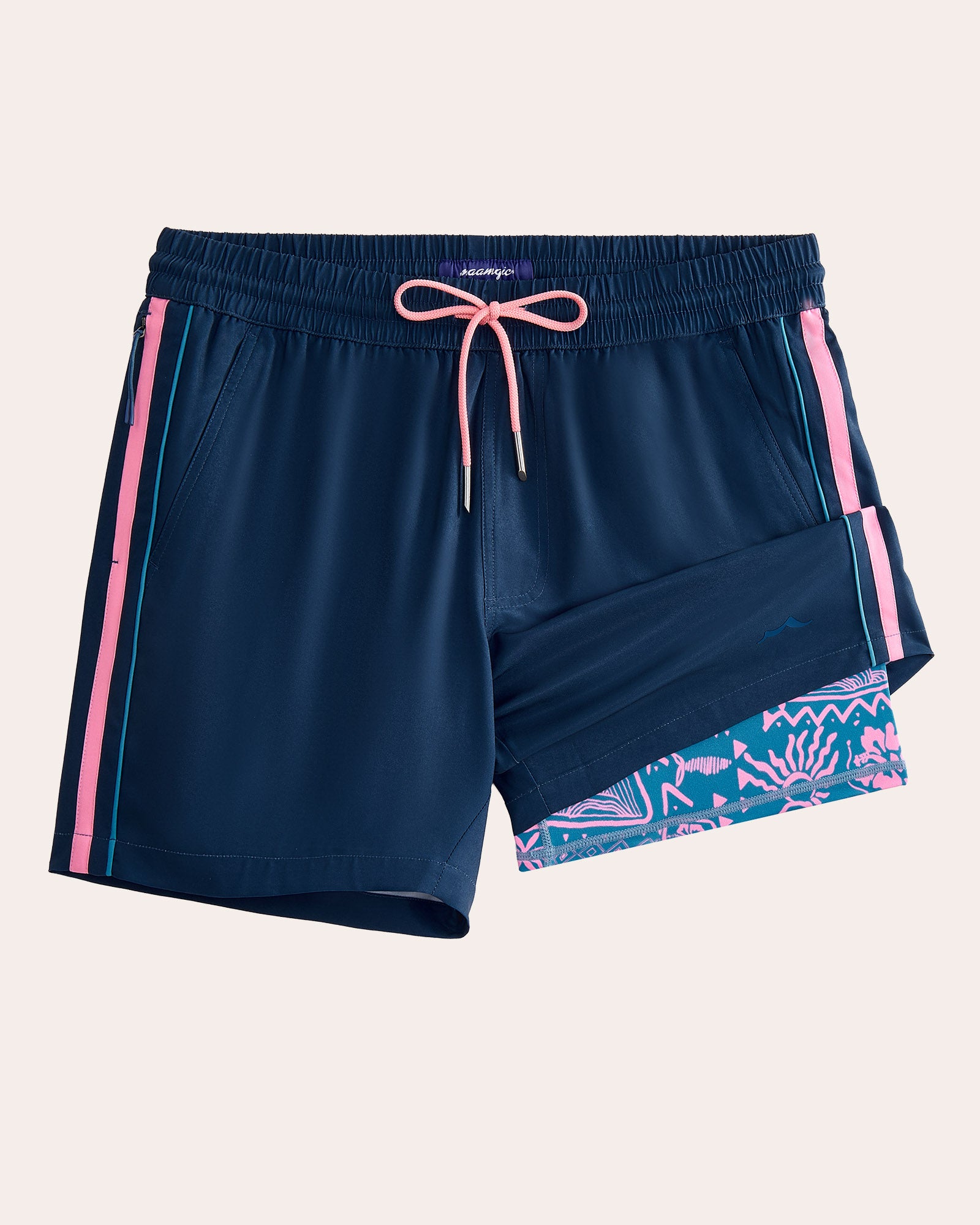 RetroWave Side Striped Swim Shorts