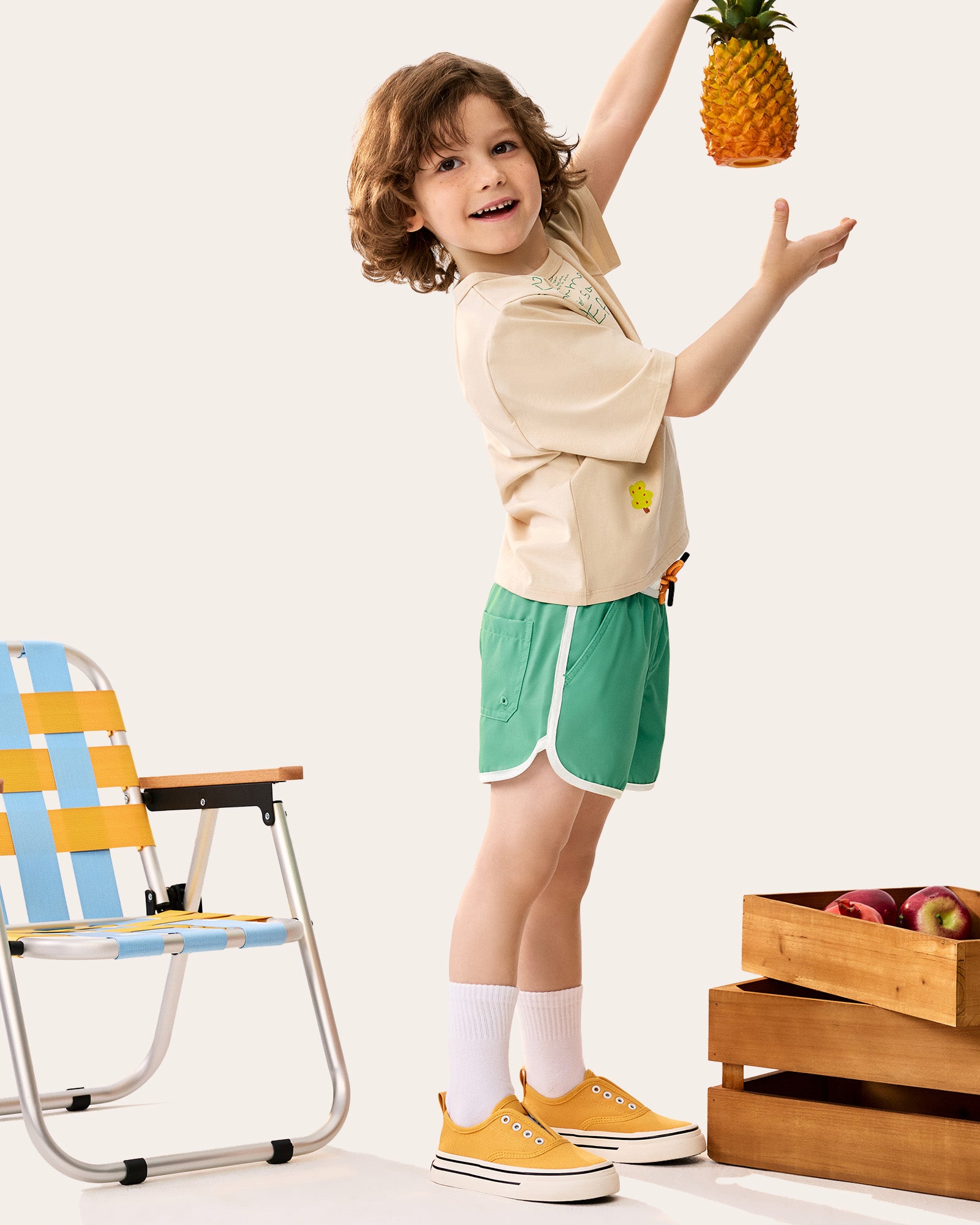 Retro 70s Kids Comfy Swim Trunks