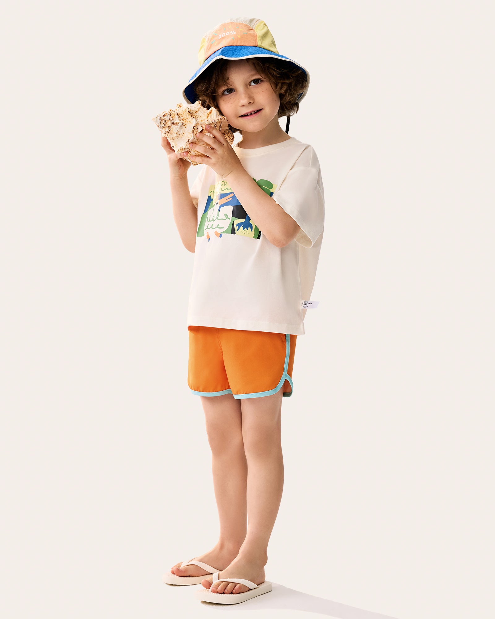 Retro 70s Kids Comfy Swim Trunks
