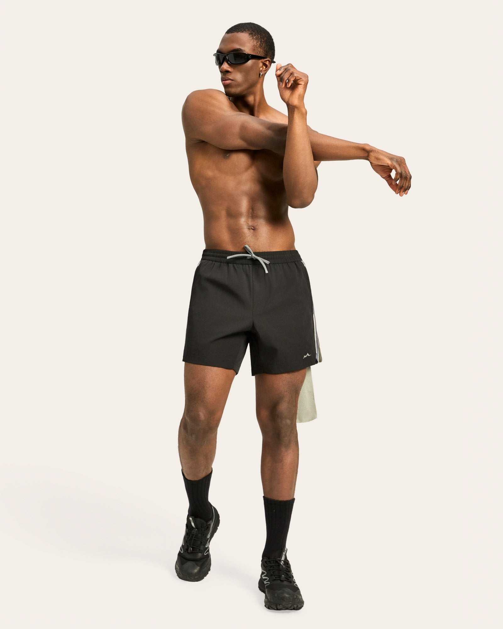 Retro 70s Striped Gym Shorts