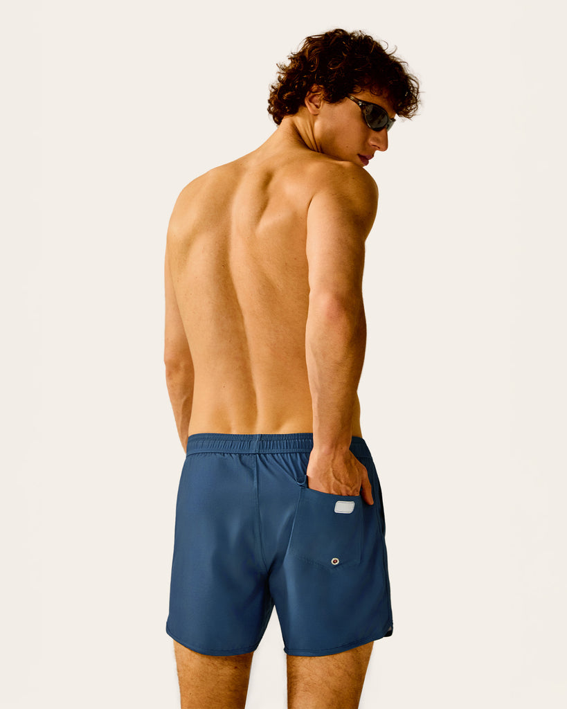SunPop Short Liner Swim Trunks, Navy and Pink | Maamgic