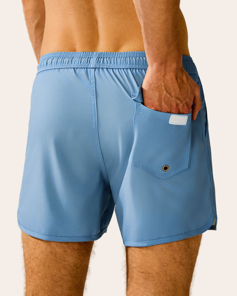 SunPop Short Liner Swim Trunks, Blue and Yellow | Maamgic