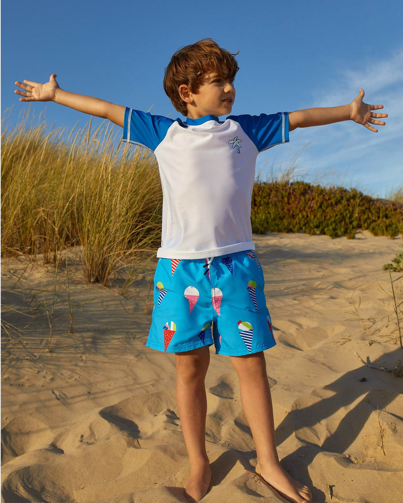 BeachBliss Kids Ice Cream Swim Trunks