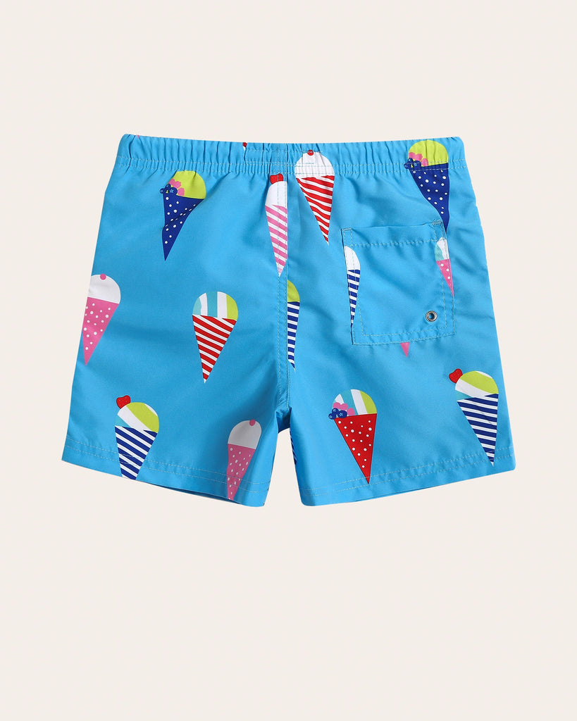 BeachBliss Kids Ice Cream Swim Trunks
