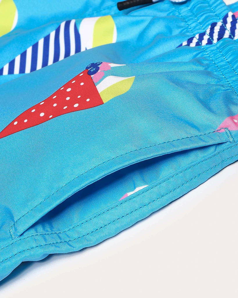 BeachBliss Kids Ice Cream Swim Trunks