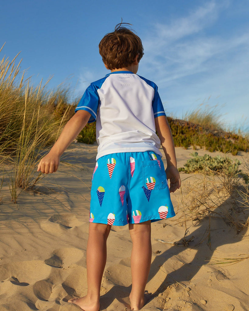 BeachBliss Kids Ice Cream Swim Trunks
