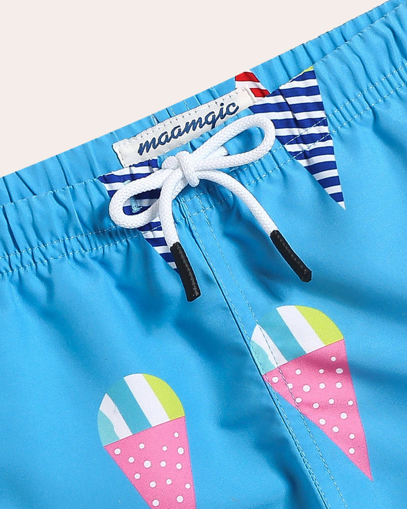 BeachBliss Kids Ice Cream Swim Trunks