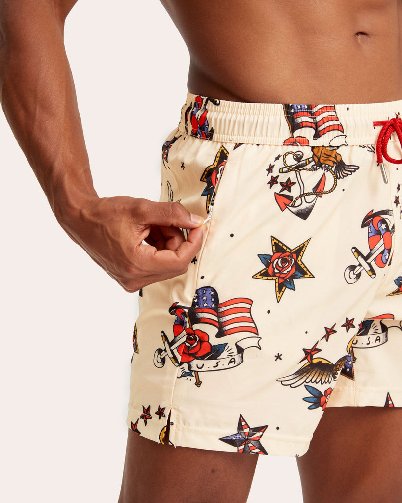 BioBloom Bald Eagle Swim Trunks
