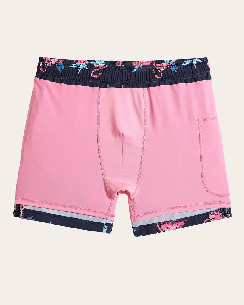 BioBloom Flamingo Print Swim Trunks