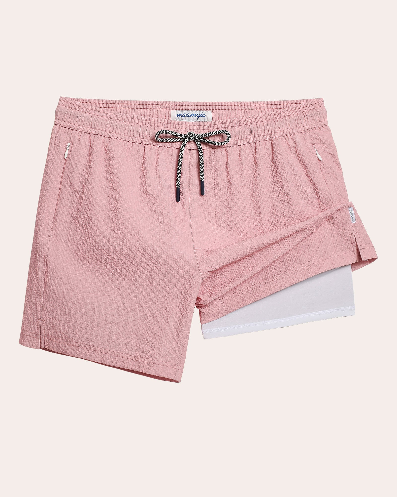 Bivert Liner Solid Swim Shorts, Pink | Maamgic