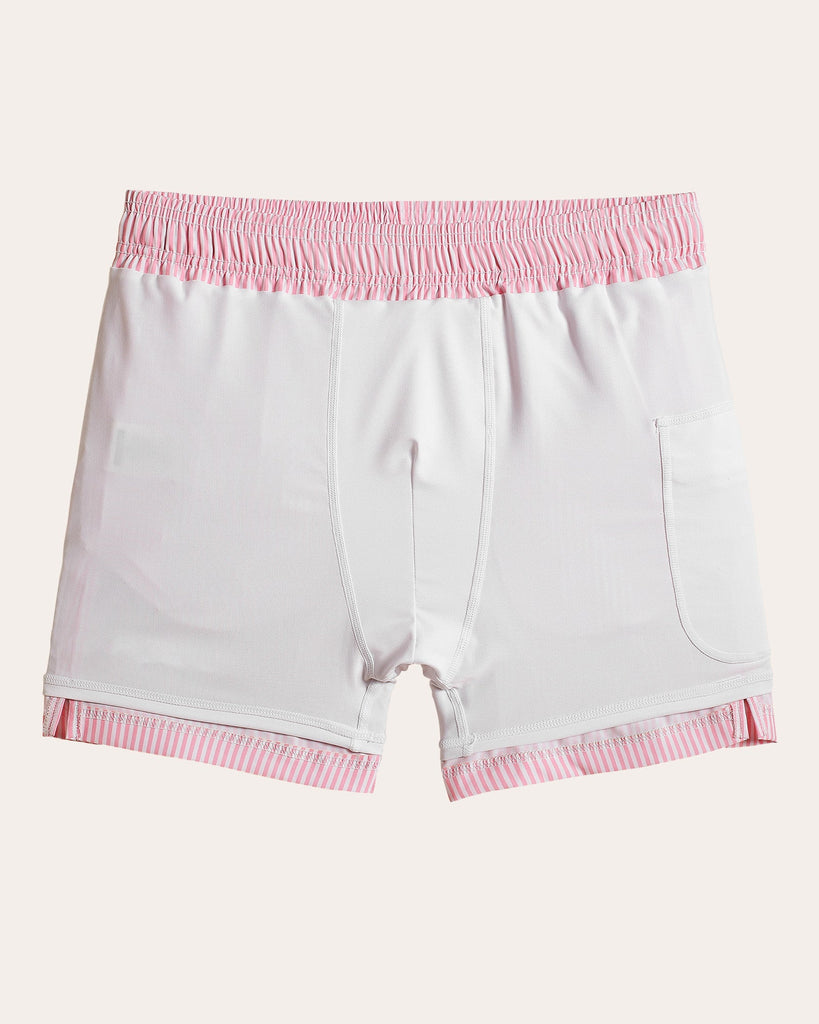 CoastSweet Striped Print Swim Trunks