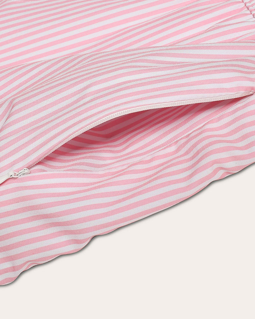 CoastSweet Striped Print Swim Trunks