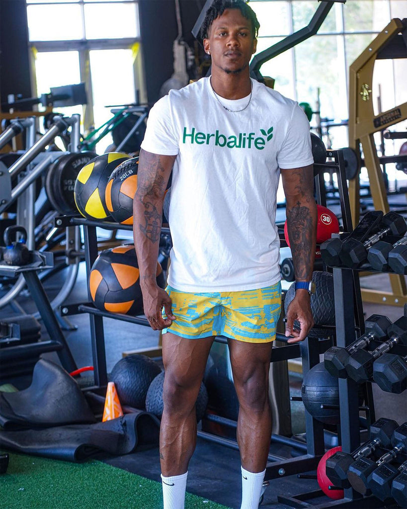 ColorSplash Long Lined Gym Shorts