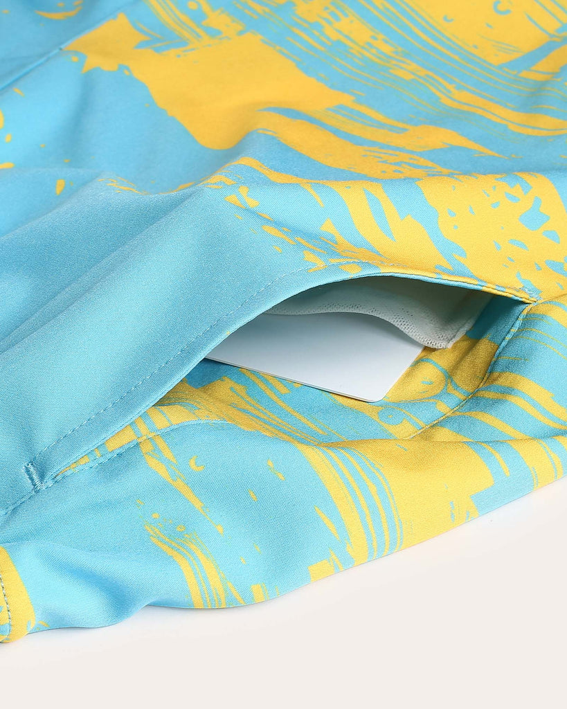 ColorSplash Long Lined Gym Shorts