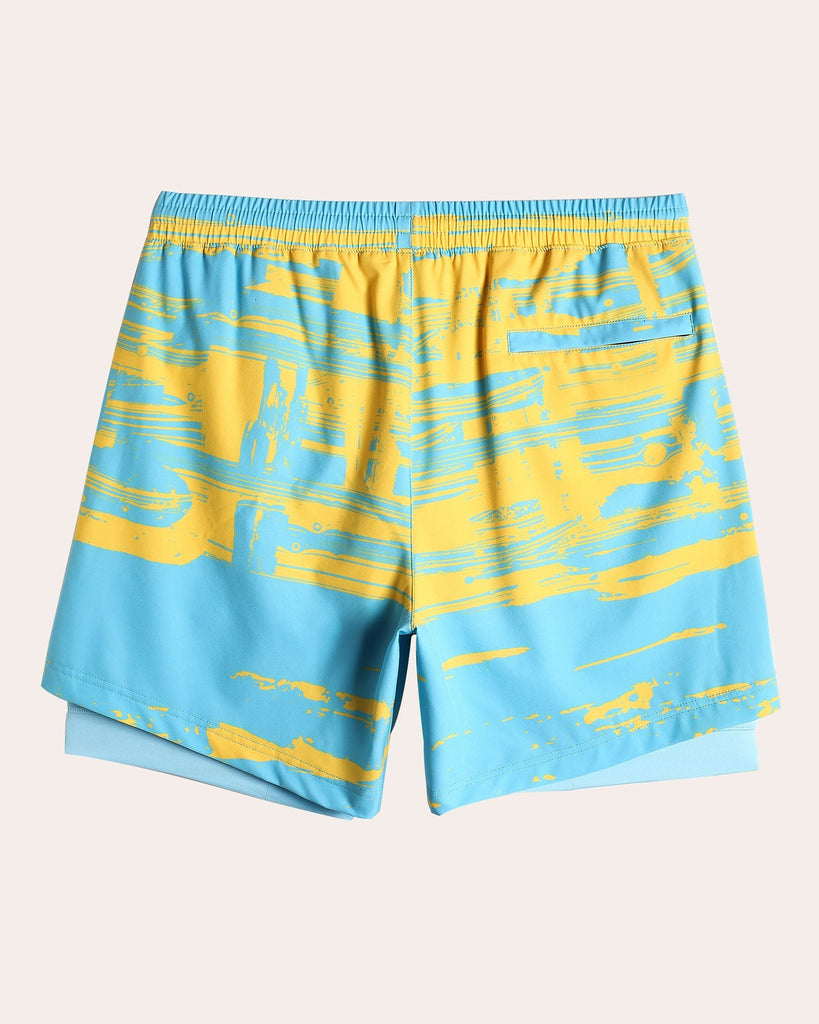 ColorSplash Long Lined Gym Shorts