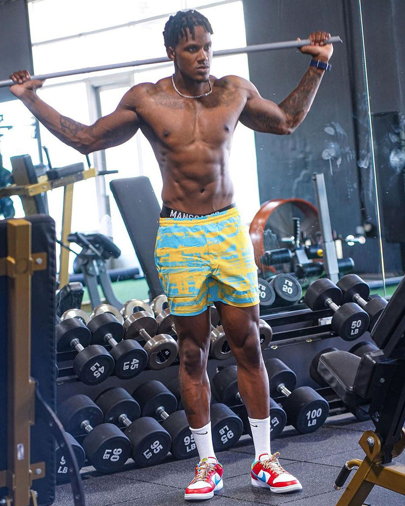 ColorSplash Long Lined Gym Shorts