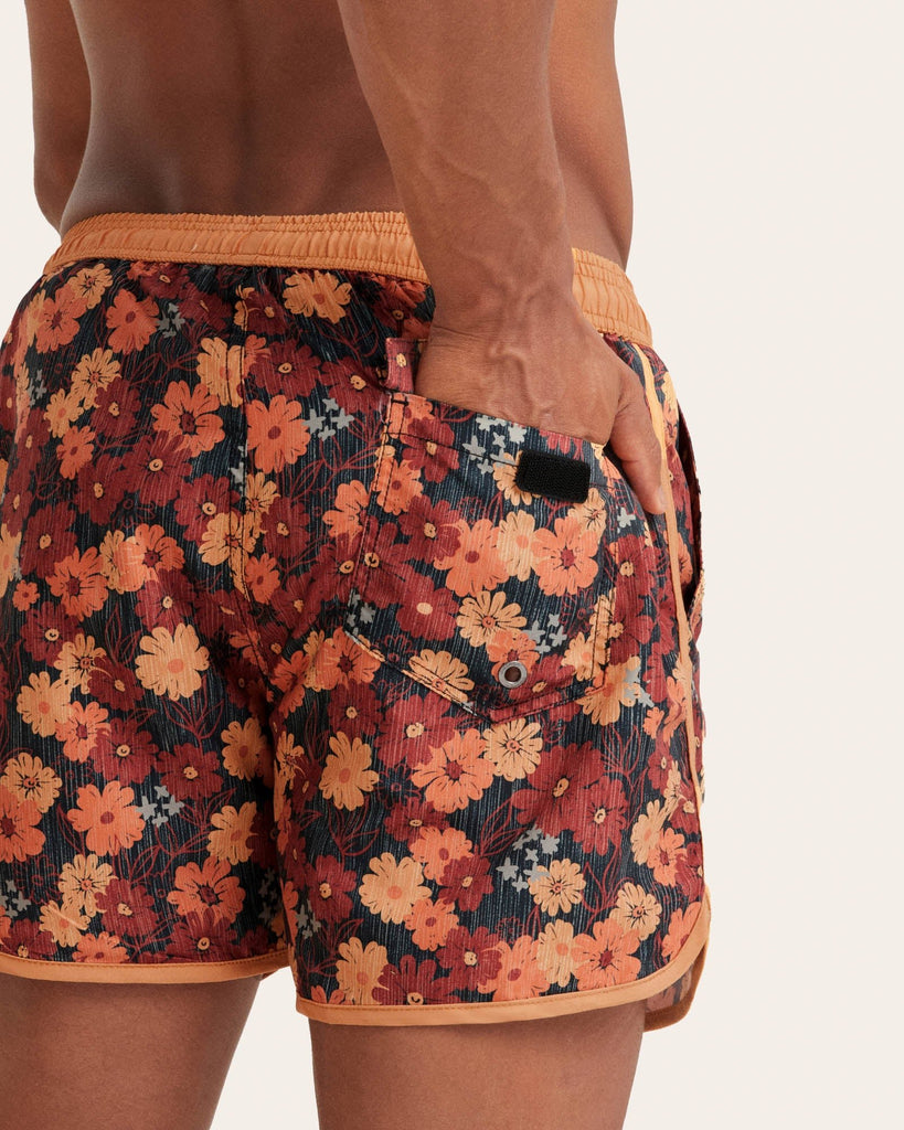 FloraFever Daisy Print Swim Trunks