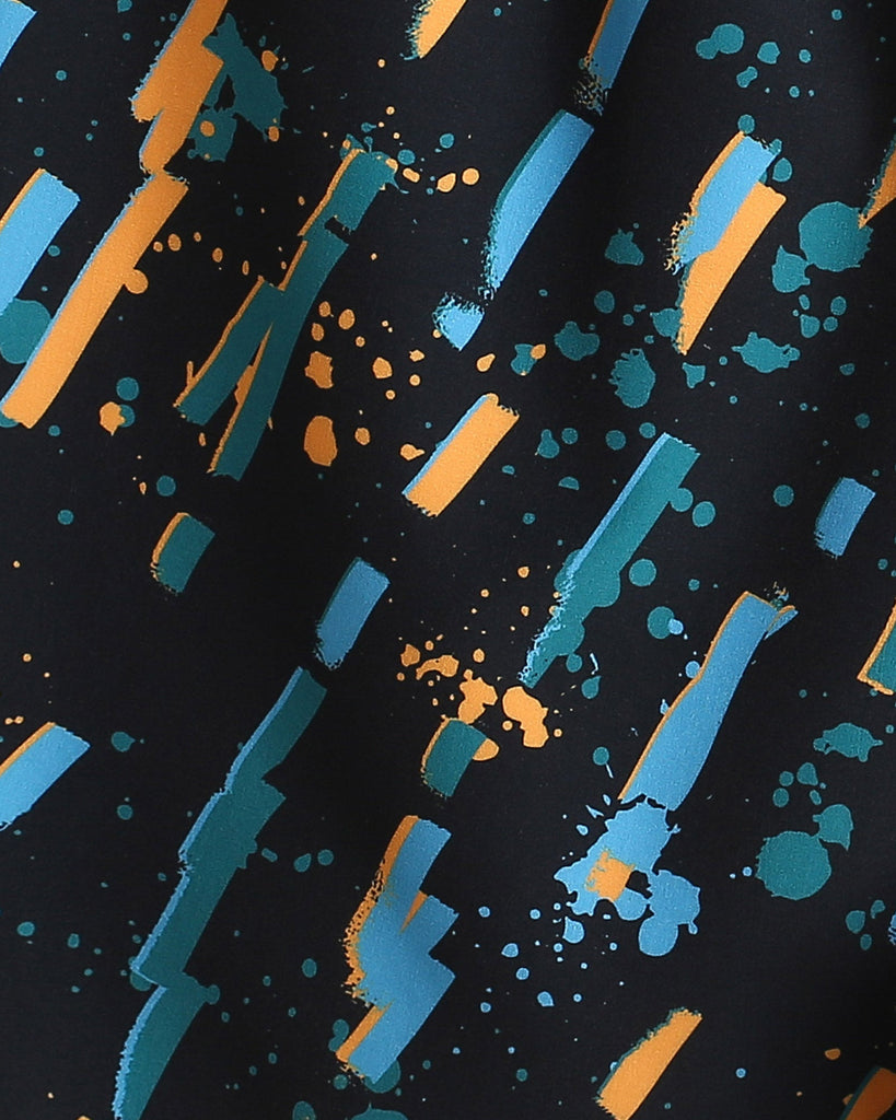 Kaleidos Striped Graffiti Running Shorts