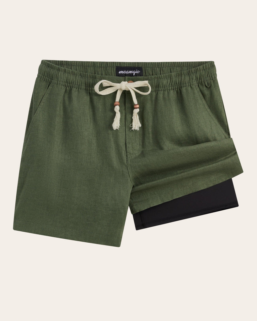 Linenova Strawing Linen Shorts