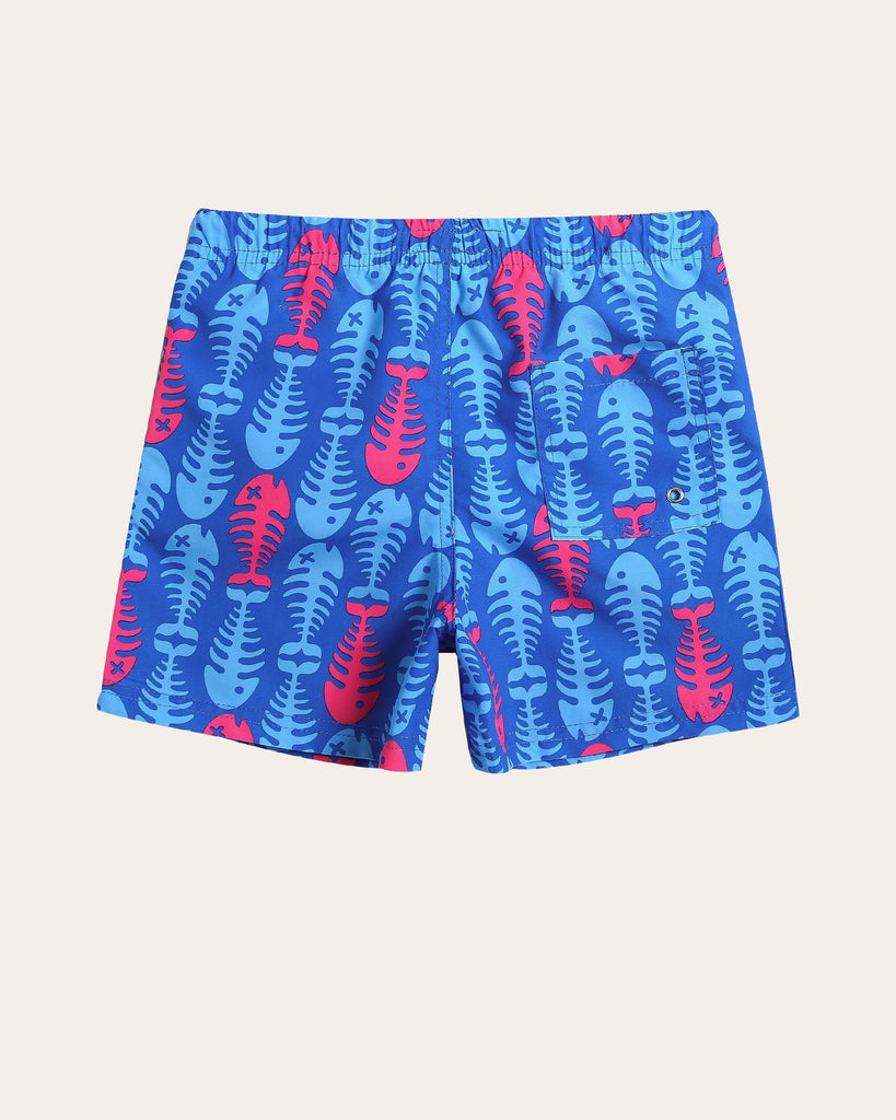 MarineDream Kids Fish Bone Swim Trunks
