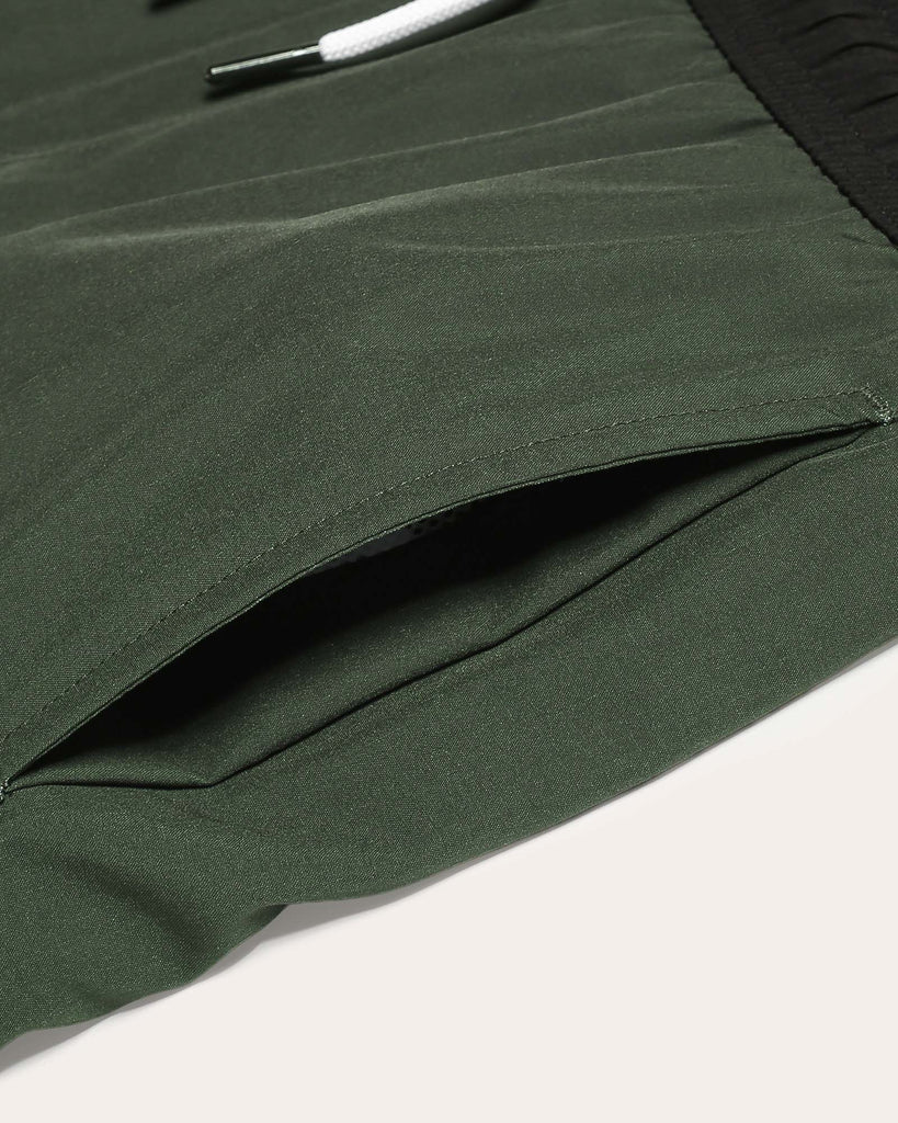 MoveEase Solid Color Swim Trunks