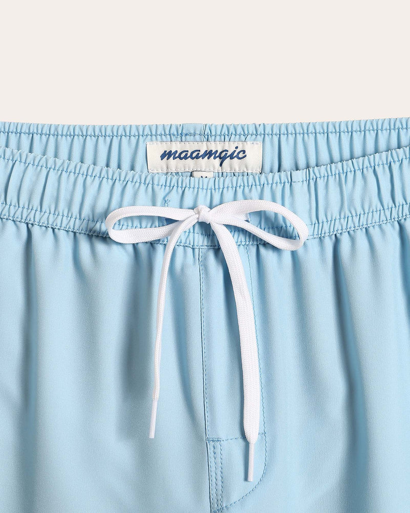 PurePalette Solid Color Stretch Swim Trunks