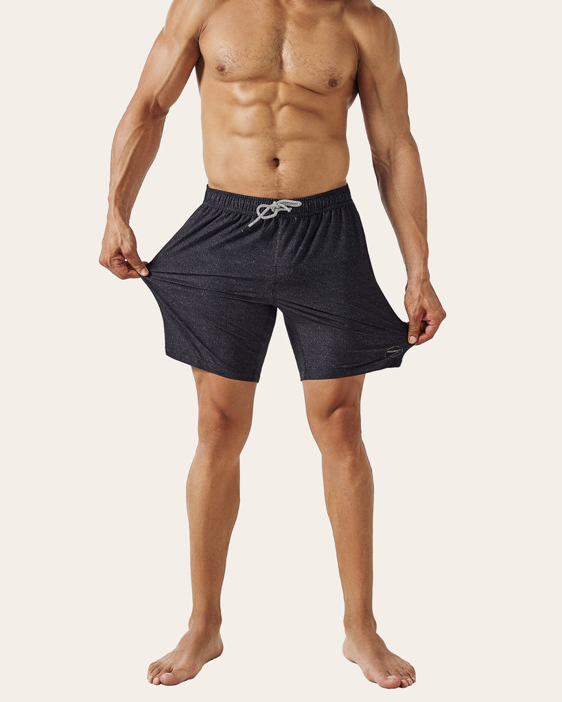 PurePalette Solid Color Stretch Swim Trunks