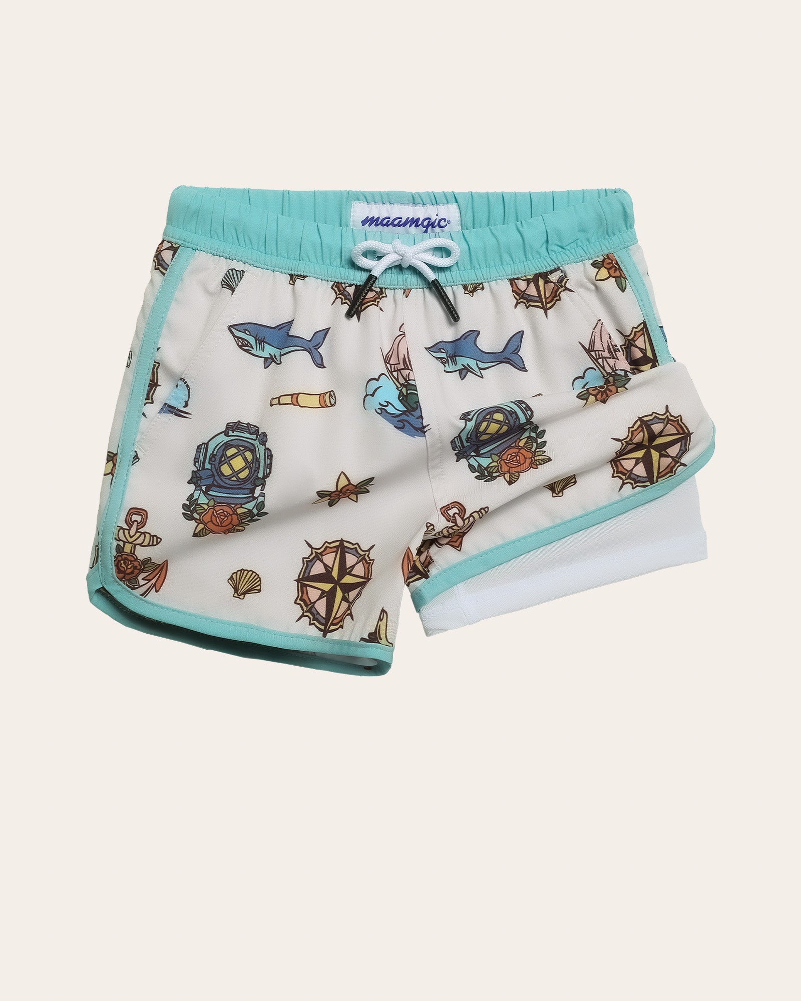 Seaborn Kids Voyage Printed Swim Trunks