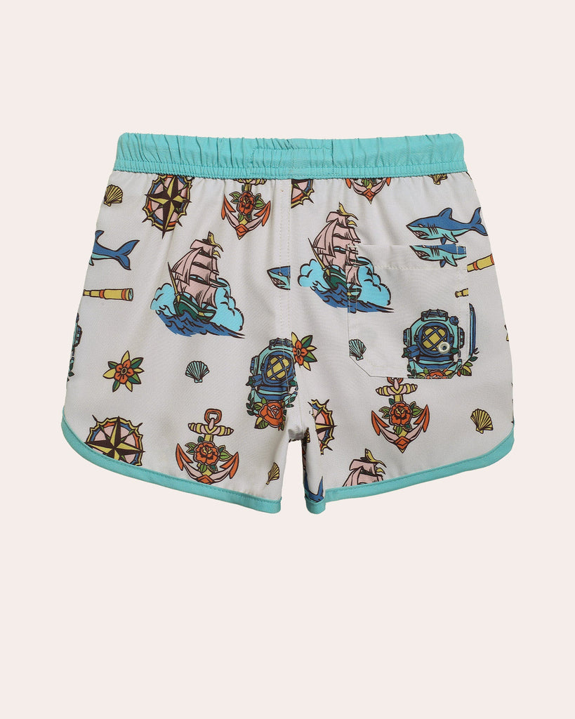 Seaborn Kids Voyage Printed Swim Trunks