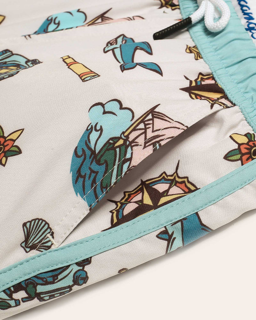 Seaborn Kids Voyage Printed Swim Trunks