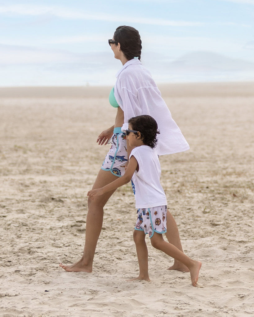 Seaborn Kids Voyage Printed Swim Trunks